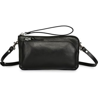 OLD TREND Dahlia Genuine Leather Compact Convertible Crossbody in Black at Nordstrom