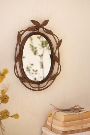 Kalalou Iron Vine Framed Mirror