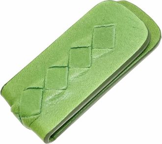 Bottega Veneta Green Leather Money Clip (Pre-Owned)
