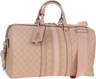 Gucci Pre-owned Vintage Boston Bag - Dames - Vintage Weekendtas - Roze - ONE Size - Leer - Vintage