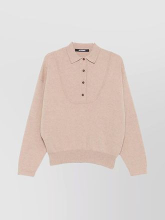 Jacquemus cashmere wool ribbed relaxed-fit turtleneck sweater