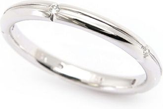 Tiffany & Co. Silver White Gold (18K) Band Ring (Pre-Owned)