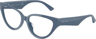 Jimmy Choo London Stijlvolle Brillen - Dames - Brillen - Blauw - 53 MM - Accessoires