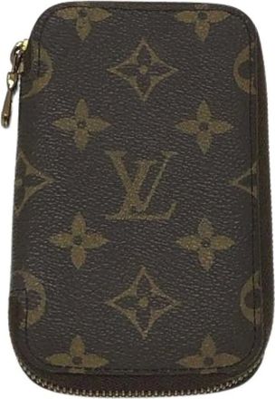 Louis Vuitton Pre-owned Wallets, female, Brown, Size: ONE SIZE Pre-owned Canvas Key-Holder