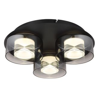 Globo Lighting Globo - Plaf&oacute;n - Belinda - Negro - Vidrio - &Oslash; 38cm - Led