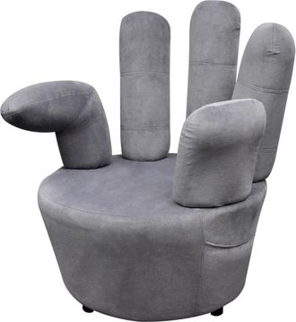 vidaXL Vidaxl - Sill&oacute;n En Forma De Mano De Terciopelo Gris