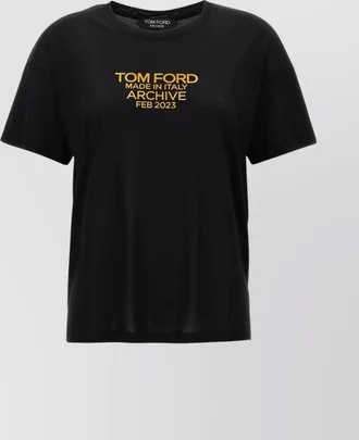Tom Ford silk logo print t-shirt