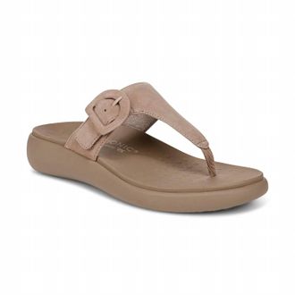 Vionic WomenS Activate Recovery Sandal In Taupe Suede