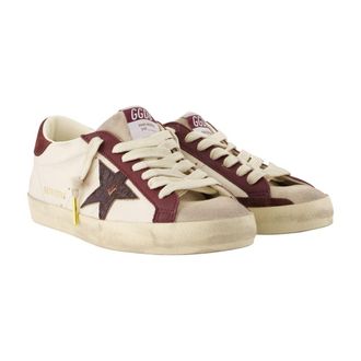 Golden Goose Womens Super Star Sneakers - Golden Goose Deluxe Brand Leather Beige Calfskin Shoes