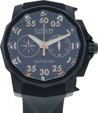 Corum Admirals Cup Seafender 48 Chrono Foudroyante Chronograph Automatic Black Dial Mens Watch A895/04301