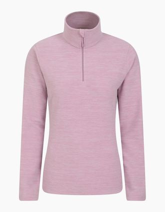 Mountain Warehouse Womens Mountain Warehouse Womens/Ladies Snowdon Melange Fleece Top - Pink - Size: 14
