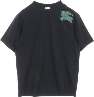 Burberry T-shirt in cotone con stampa anni 2010 - Nero