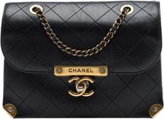 Chanel Pre-owned Flap Schoudertas - Dames - Vintage Schoudertas - Zwart - ONE Size - Leer - Vintage
