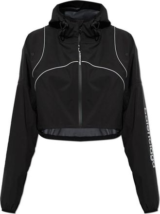 Balenciaga Jassen, Dames, Zwart, XS, Katoen, Korte Jas met Capuchon