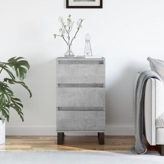 vidaXL Aparador Madera De Ingenier&iacute;a Gris Hormig&oacute;n 40x35x70 Cm Vidaxl