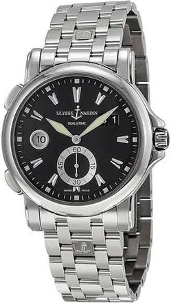 Ulysse Nardin GMT Big Date Black Dial Stainless Steel Mens Watch 243-55-7-92