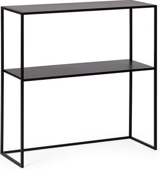 BIZZOTTO Console 2 shelves Alrik rectangular black 78X78H