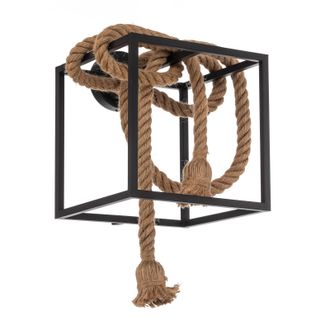 Lucande L&aacute;mpara De Pared vlados En Negro Metal - Lucande
