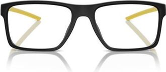 Ferrari 56mm Rectangle Optical Glasses in Matte Black /Demo Lens at Nordstrom