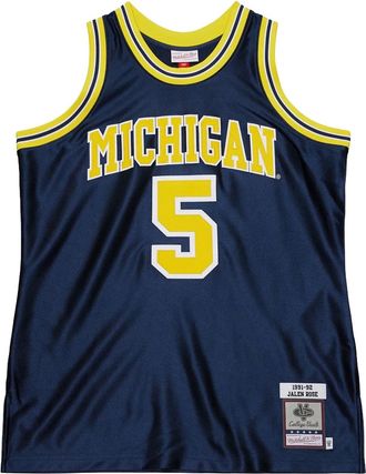 Mitchell & Ness Canotta NCAA Michigan 1991 Jalen Rose - Blu