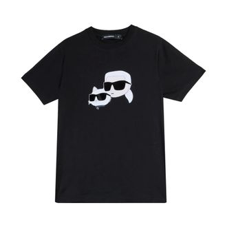 Karl Lagerfeld T-Shirts, male, Black, Size: XL Ikon Choupette T-Shirt