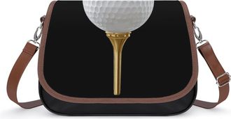 Generic Golf Ball Womens Crossbody Bag Fashion Shoulder Handbags Message Tote Bag with Adjustable Strap