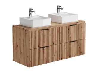 Vente-Unique Mueble suspendido bajo lavabo - Natural claro - Ancho 120 cm - ZEVARA