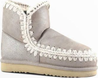 Mou Womens Eskimo 18 Ankle Boots In Stone Metallic