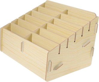 OEM Caja De Almacenamiento De Tarjetas, Tarjetero De Escritorio, Organizador De Tel&eacute;fonos M&oacute;viles, Suministros De Almacenamiento De Madera