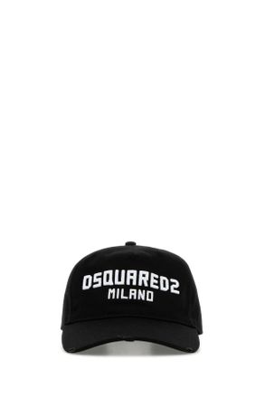 Dsquared2 Black Cotton Baseball Cap