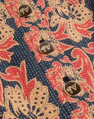 Valentino Caban In Apres LHiver Quilted Floral Jacquard Donna INDACO/MULTICOLOR 36