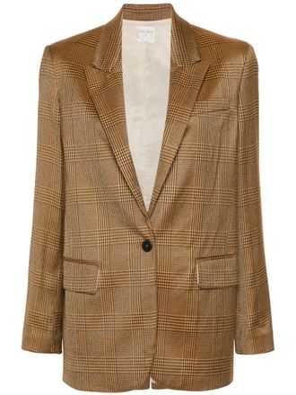 Forte_Forte Blazer monopetto a quadri - Marrone