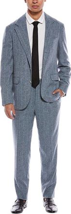 Brunello Cucinelli 2Pc Silk, Wool & Cashmere-Blend Suit With Pleated Pant