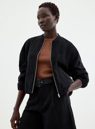 Contemporaine Womens Elastic cuffs flowy jacket