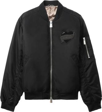 Charles Jeffrey Loverboy LOVERBOY by Charles Jeffrey, Bomber Jackets, male, Black, M, Black Logo Appliqué Bomber Jacket