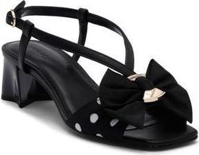 Karl Lagerfeld Suttyn Bow Sandal in Black/White at Nordstrom Rack, Size 7.5