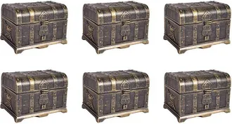 OEM Adecuado Para Decorar 6 Cofres Del Tesoro Pirata, Cajas De Souvenirs, Joyeros De Pl&aacute;stico, Cofres Del Tesoro De Juguete, Decoraciones Para Fiestas, Ta