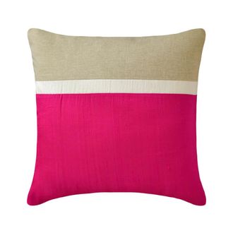 OEM Fundas De Almohada Decorativas Homecentric De Estilo Europeo, 66 X 66 Cm, Color Fucsia, Patchwork De Seda Y Lino, Fundas De Sof&aacute; En Contraste, Color L