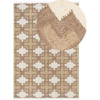 Beliani Rug KONURTAY Beige 200 x 300 cm Jute