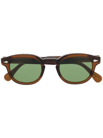 Moscot Zonnebril met rond montuur - Bruin