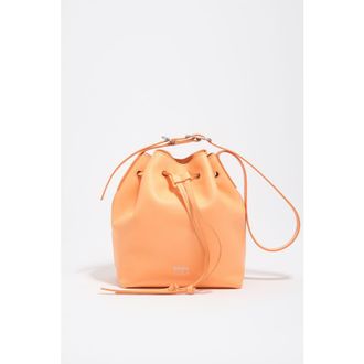 Bimba & Lola Large leather Carlino bucket bag in Orange Sorbet at Nordstrom