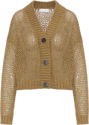 Roberto Collina CROPPED CARDIGAN IN PERFORATED KNIT - Roberto Collina - Woman