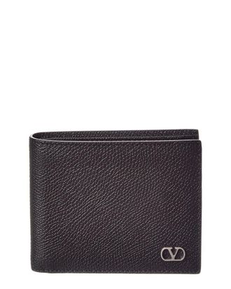 Valentino Vlogo Signature Leather Card Case