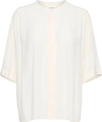 Soaked In Luxury Witte Whisper Shirt voor Vrouwen - Dames - Blouses - Wit - M - Overhemden