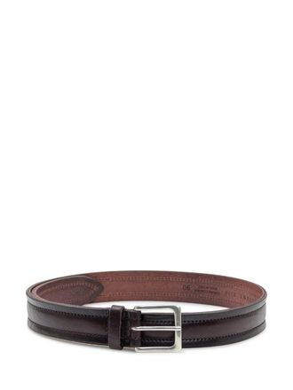 Orciani Orciani Brown Leather Belt With Raised Seams
