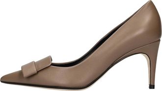 Sergio Rossi Mfi 968 Pump - Dames - Pumps - Bruin - 35 EU - Leer - Schoenen