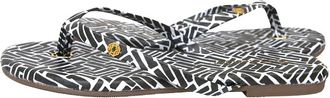 Helen Jon Vegan Flip-Flop Womens Shoes Sunset Key-Black : 8 M, Synthetic