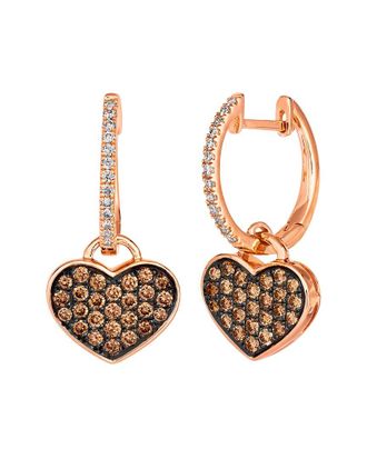 Le Vian Love 14K Rose Gold 0.75 Ct. Tw. Diamond Dangling Earrings