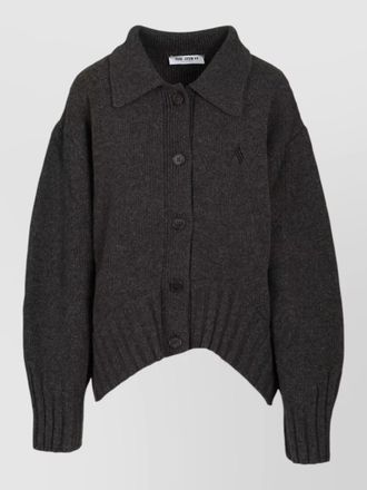The Attico collared cardigan nylon blend silk knit