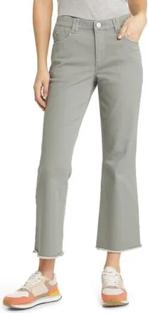 Wit & Wisdom Tatum AbSolution Frayed High Waist Ankle Flare Jeans in Deep Seagrass at Nordstrom Rack, Size 14P